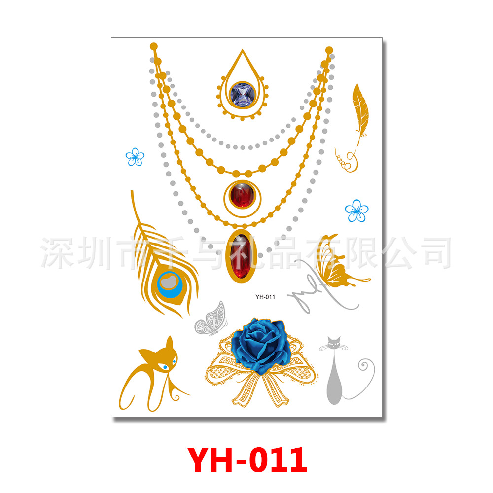 Metal tattoo stickers, plus size