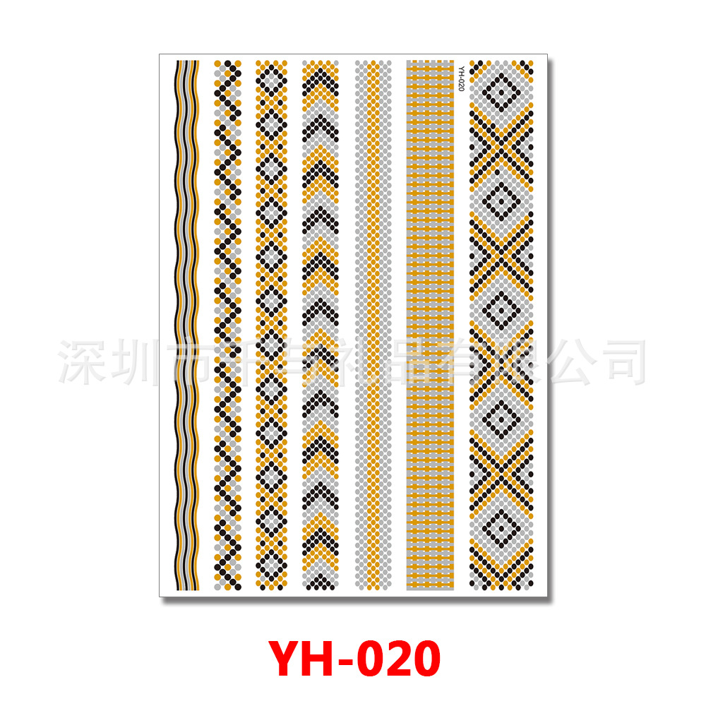 Metal tattoo stickers, plus size