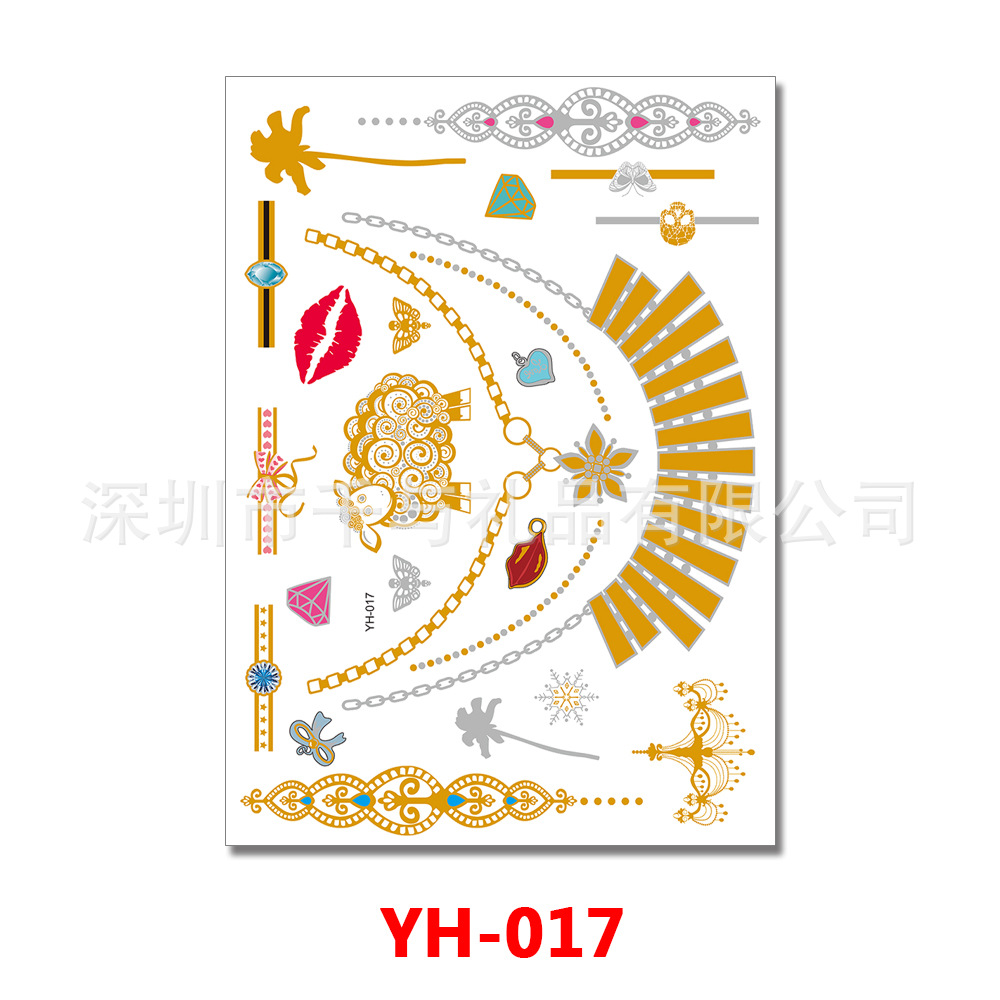 Metal tattoo stickers, plus size