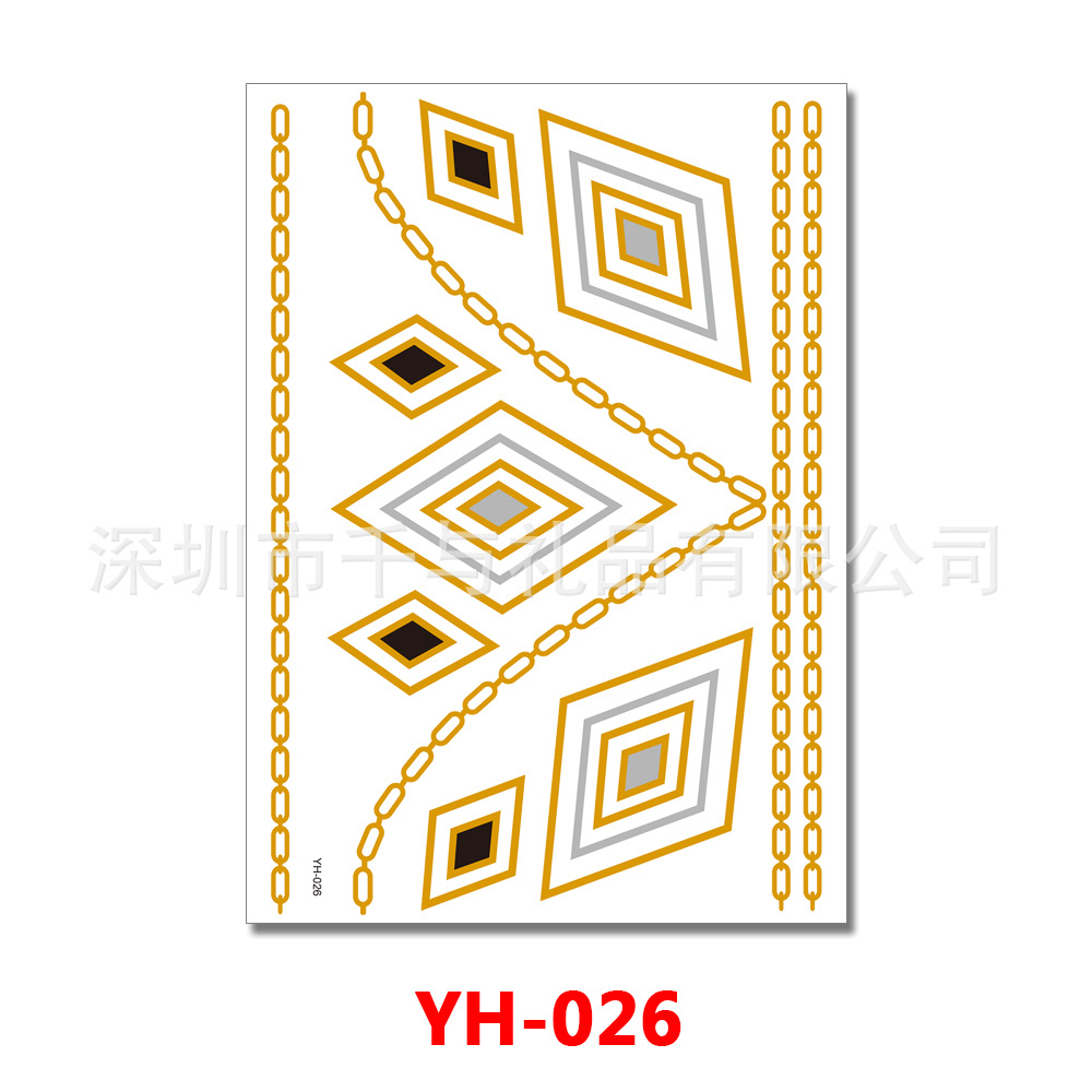 Metal tattoo stickers, plus size