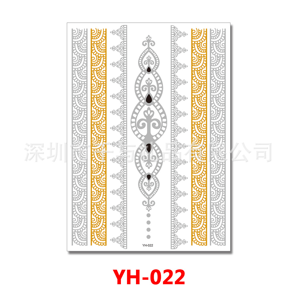 Metal tattoo stickers, plus size