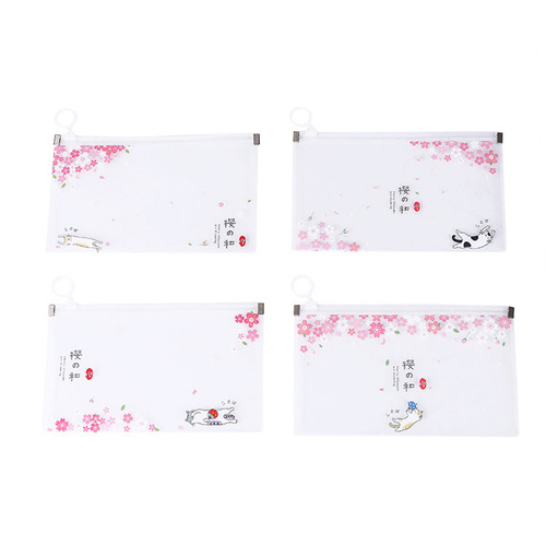 File bag information bag student cute cartoon pencil bag zipper receipt bag stationery storage bag wholesale