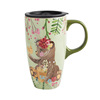 Cartoon ceramics, capacious coffee high quality cup with glass for beloved