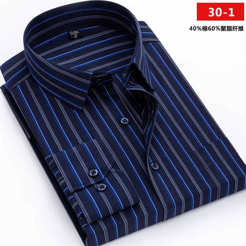 Camisas de primavera y otoño para hombre, camisas de manga larga para hombres de mediana edad y mayores, camisas holgadas para papás, ropa para personas mayores, camisetas para abuelos, venta al por mayor.