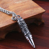 Retro silver bracelet, opening pendant suitable for men and women, 925 sample silver