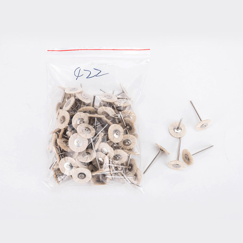 Dental consumable polishing brush with handle, white goat hair flat brush with handle, electric drill matching small brush, various models