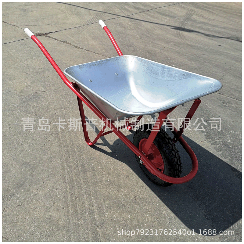 建筑工地独轮手推车意大利市场镀锌斗冲孔式 WB2207