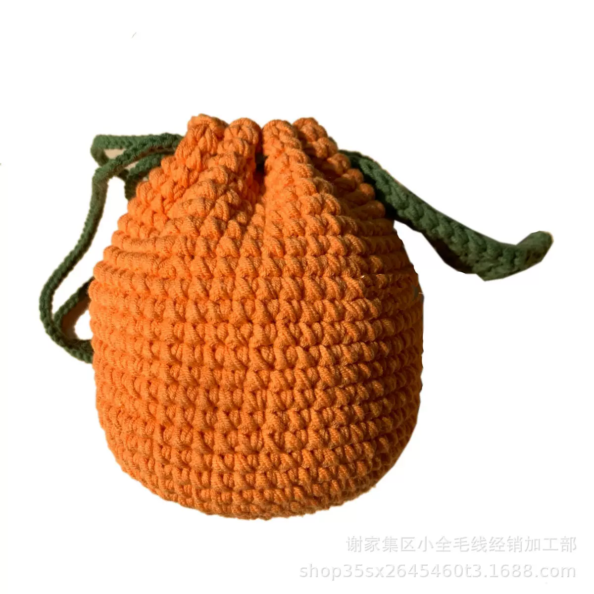 BomHCS手工针织丑桔毛线包丑橘包网红橙子包编织收纳包零钱钥匙包