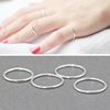 Glossy ring suitable for men and women for toes, silver 925 sample