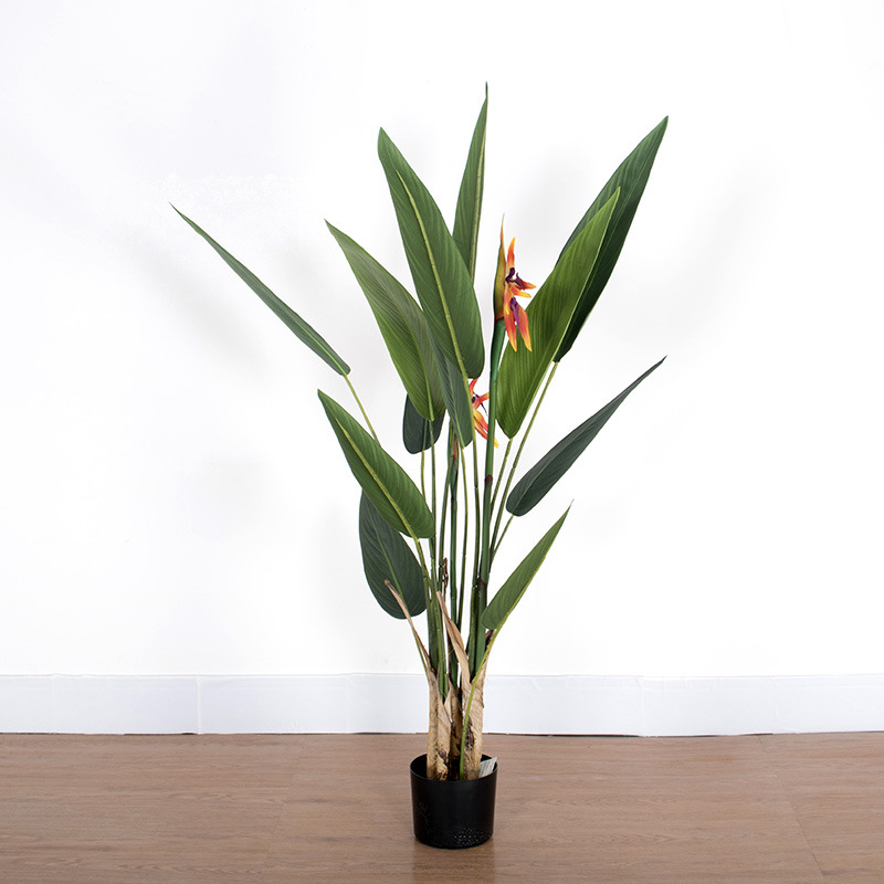 Mingchuang simulación grúa azul europeo simulación pájaro del paraíso planta olla Skybird simulación auspicioso pájaro