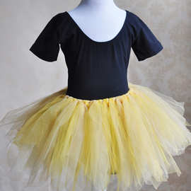 欧美黑t纱裙跳舞群 速卖通货源花童礼服公主服儿童演出服舞蹈服