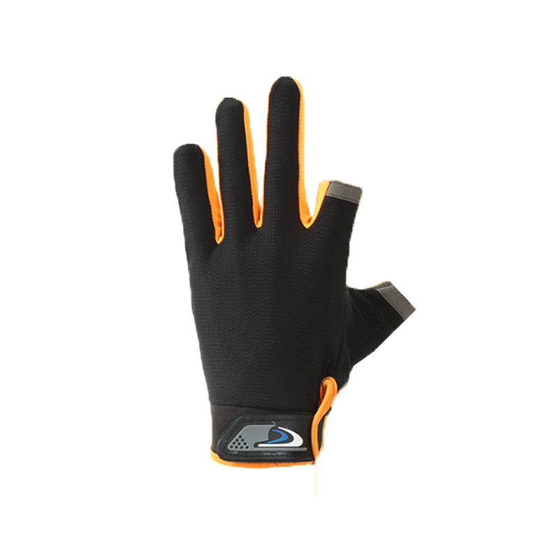 Outdoor fishing gloves fly crack Road leakage two fingers high elasticity driving sports touch screen Express take-out writing riding gloves_maomaolike.com