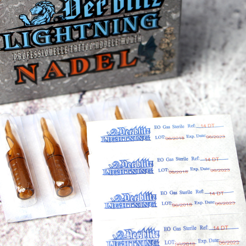 Rayo desechable tatuaje aguja boquilla traje línea de corte niebla fila redonda aguja suministros auxiliares picadura negocio