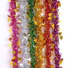 圣诞树大爱心装饰彩条毛条婚庆拉花婚房彩带场地布置圣诞装饰