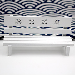 Scene Miniature Decorative Accessories Creative Wooden Retro Park Bench Decor Ins Desktop Arrangement Ornament