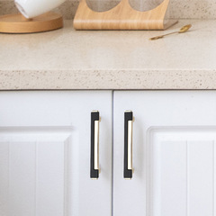 Light Luxury Nordic Minimalist Cabinet Handles | American-Style Square Handles for Cabinets, Wardrobes, and Wine Cabinets | Small Golden Drawer Pulls