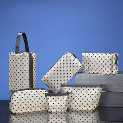 Flocking Love Mesh Cosmetic Bag Large Capacity Ins Style High-Looking Portable Lipstick Bag Transparent Cosmetic Bag Small Bag