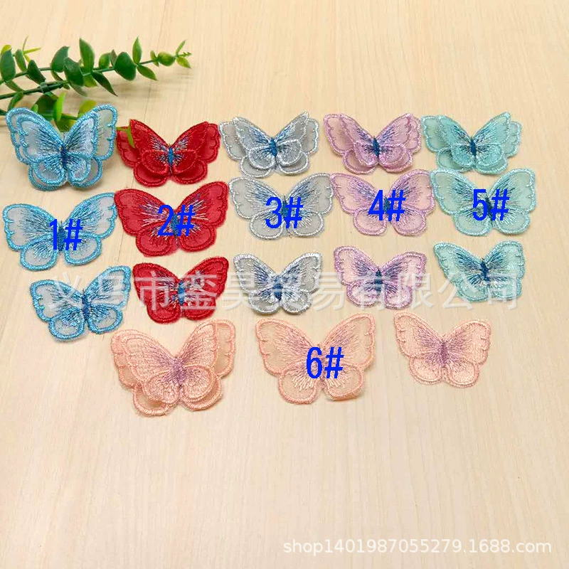 Винтажная вышивка бабочка diy ювелирные аксессуары для одежды корсаж заколки для волос декоративный материал сетка пряжа бабочка Европа X20