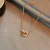 Brand fashionable chain for key bag  stainless steel, necklace, Korean style, 2020, internet celebrity, simple and elegant design