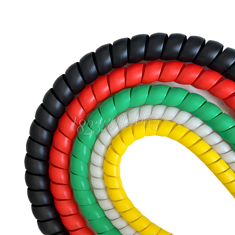 pp螺旋保护套橡胶管保护套阻燃缠绕带油管电线电缆塑料耐磨护皮