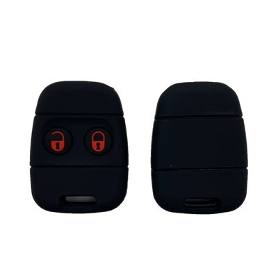 Suitable for Land Rover 12 Discovery 4/New Range Rover/Range Rover Sport/Aurora Silicone Key Case Key Case (Static Rod/Key Bag) - black-dot-red