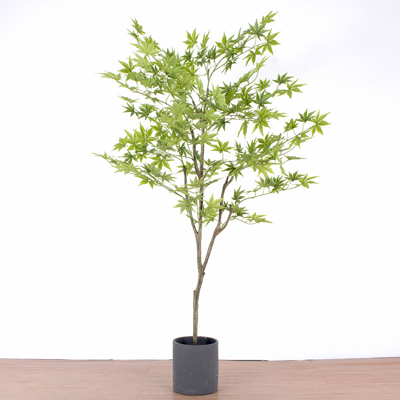 Arce artificial arce rojo bonsai Nordic decoración del hogar Planta artificial árbol artificial venta directa de fábrica al por mayor