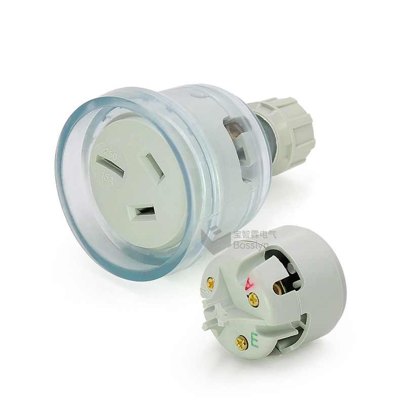 10/15A澳式组装电源插座 澳标灯饰接线插座 澳规电源线插座