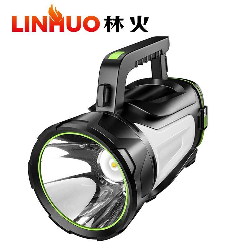 Transfronteriza nueva luz fuerte reflector portátil multifuncional recargable portátil luz de emergencia al aire libre LED linterna recargable