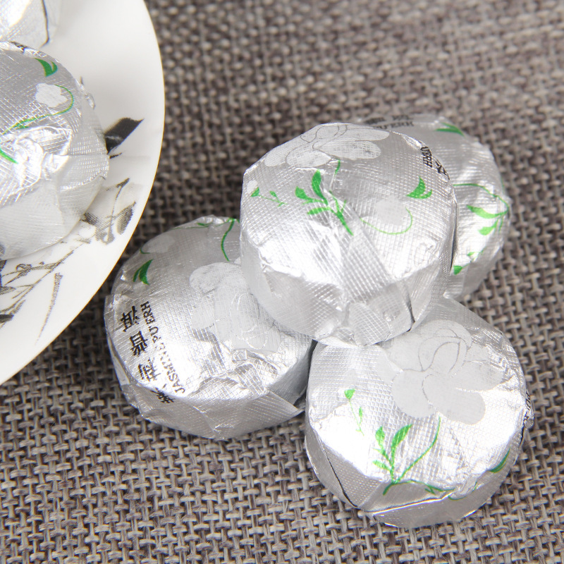 Wholesale Yunnan Flower Tea Small Brick Tea Jasmine Pu-erh Raw Tea Mixed Herbal Tea Jasmine Pu-erh Tea Leaves 500g