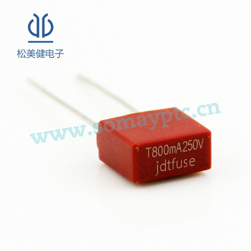 392微型保险丝JFS0800TR 集电通体积8*4红色方形慢断保险丝