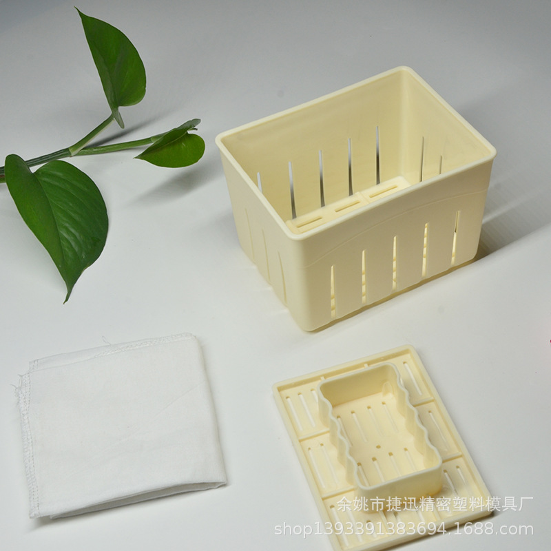 Tofu molde plástico Tofu prensa Tofu caja molde hecho en casa plástico Tofu caja fábrica directa tamaño pequeño