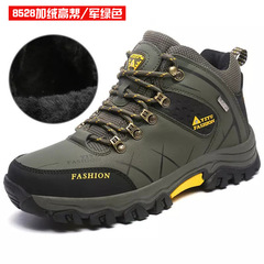 New outdoor hiking men's travel shoes, sports and leisure running autumn and winter men's shoes, warm and velvet high-top outdoor shoes