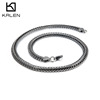 Men's woven accessory stainless steel, universal necklace, suitable for import, simple and elegant design, wholesale