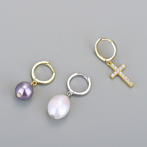 diy handmade earrings earring accessories S925 sterling silver ear hook ear loop pin ear buckle ear clip gold plated earring material