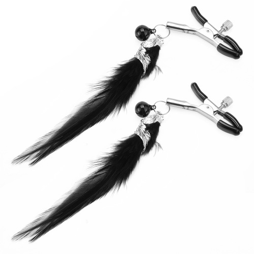 Erotic teasing nipple clips, metal fan-shaped feathers, SM nipple punishment and training, adult products for men and women, flirting and training