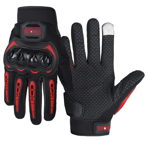 Motorcycle glove rider men's full finger protective shell anti-fall touch screen breathable off-road equipment all-season riding gloves