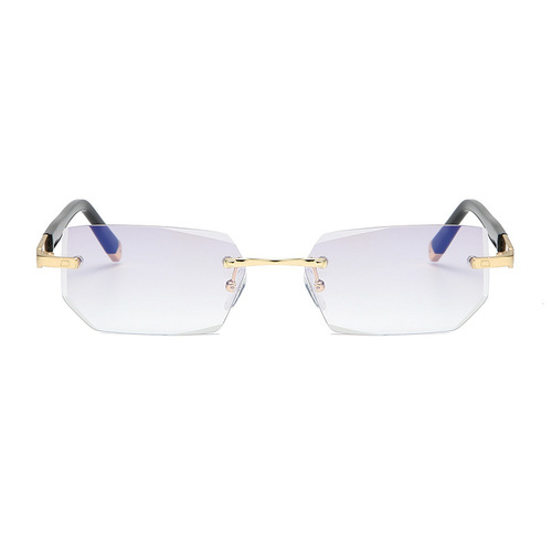 Edge-rounding reading glasses with blue light protection, sold on street stalls, no-frame, senior-friendly, youthful and stylish, fresh new design