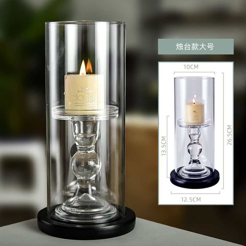 Directo de fábrica de estilo europeo candelabro de cristal vela cena occidental comida decoración creativa candelabro vela hogar