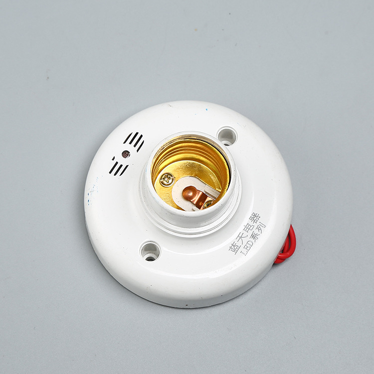 实力厂家现货 声光控罗口灯头 卫生间厨房走廊感应灯头 酒店灯头