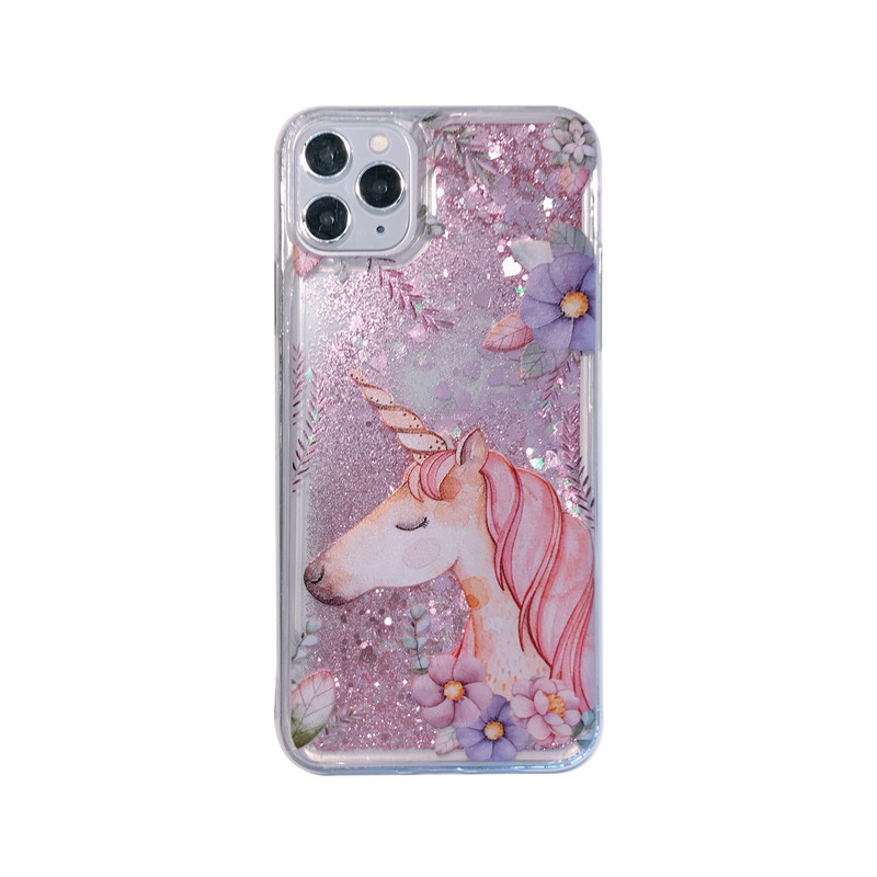 Etui na telefon quicksand jednorożec i kwiaty dla iphone android_voghion.com
