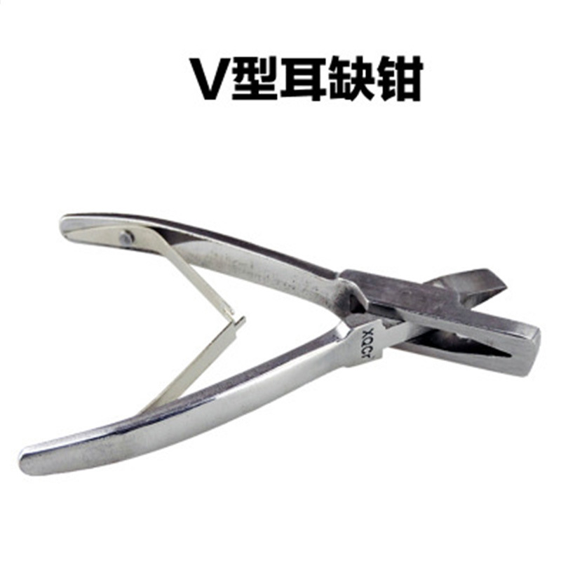 Abrazadera de oreja de acero inoxidable en forma de U abrazadera de oreja prevención epidémica abrazadera de oreja de cerdo abrazadera de orificio de oreja de cerdo abrazadera de oreja en forma de V