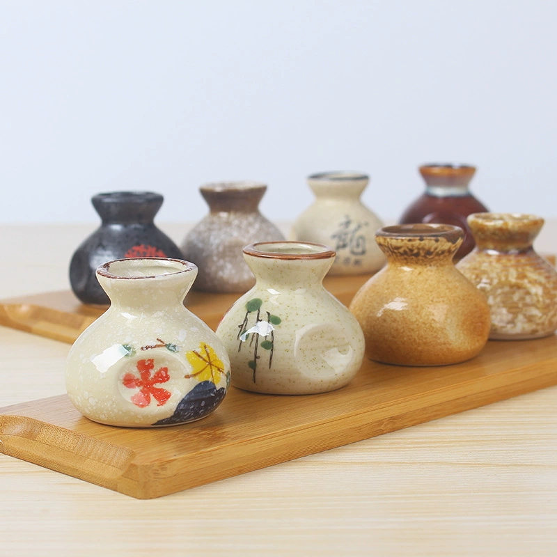Underglaze color hand -painted Japanese -style cloth bag toothpick desktop hydrophilic flower insert hotel restaurant cooking dry curling