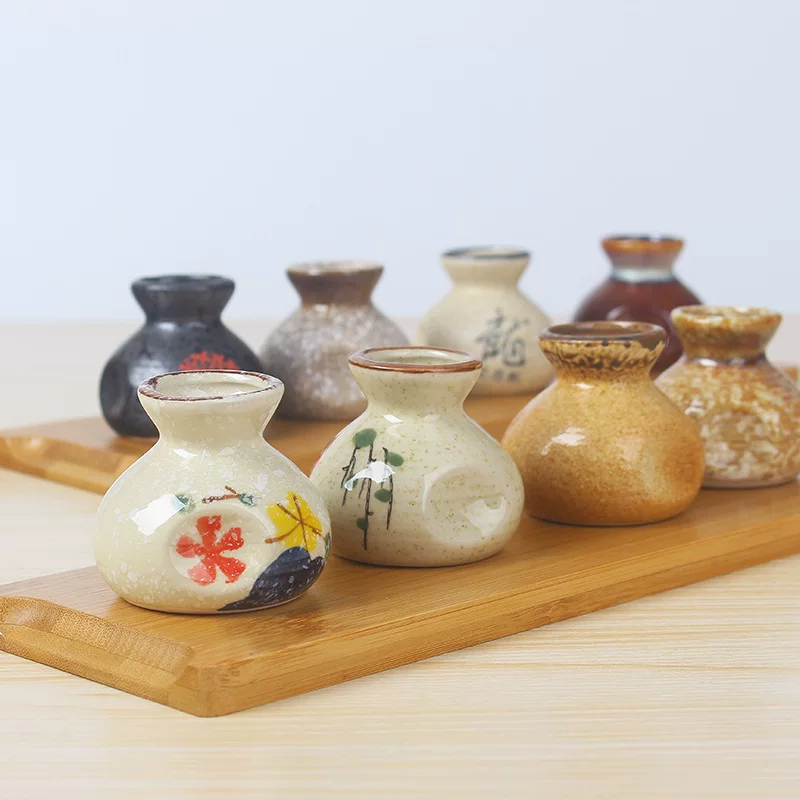 Underglaze color hand -painted Japanese -style cloth bag toothpick desktop hydrophilic flower insert hotel restaurant cooking dry curling