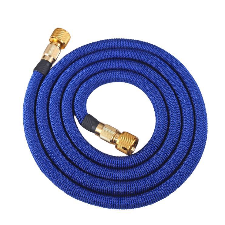Jardín doméstico tubo de agua telescópico 3 veces telescópico TPE tubo de lavado de automóviles tubo de agua mágica accesorios pistola de agua chapado en cobre image 6