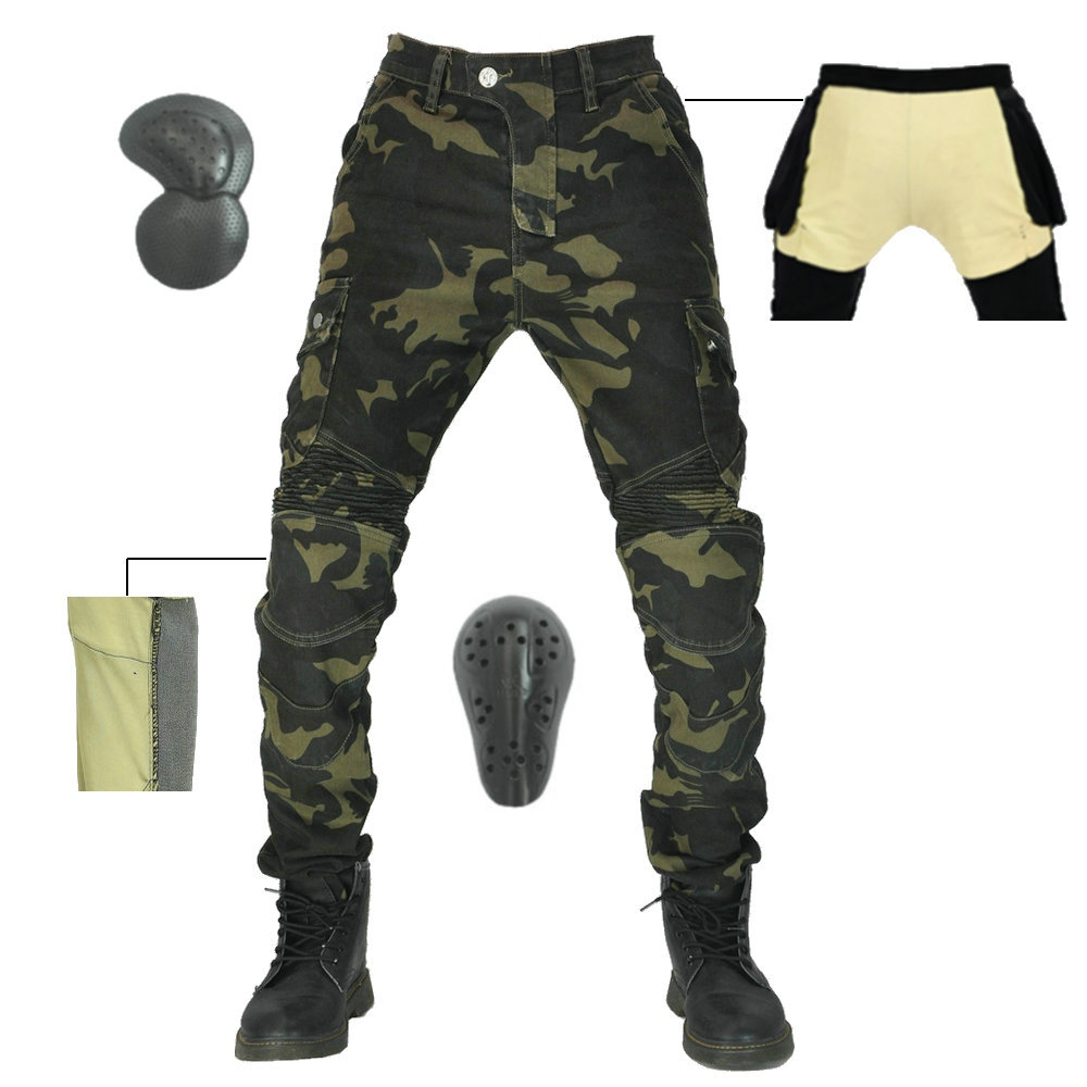 Fábrica directa herramientas multi-bolsa motocicleta jeans hombres kevlar motocicleta elástico resistente a la caída pantalones de montar