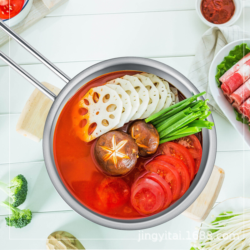 Kangti olla de leche de titanio puro sin recubrimiento no se oxida menos negro de humo sartén antiadherente medicina frita olla de fideos olla saludable