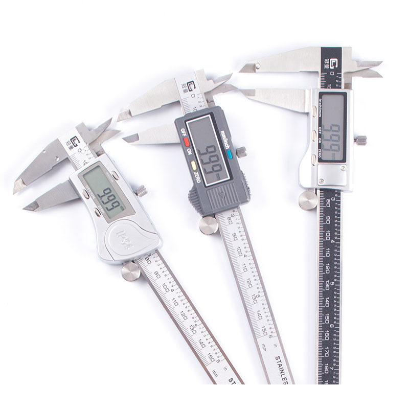 迷你塑料卡尺DIY文玩卡尺电子把玩卡尺 不锈钢铜核桃手镯测量卡尺