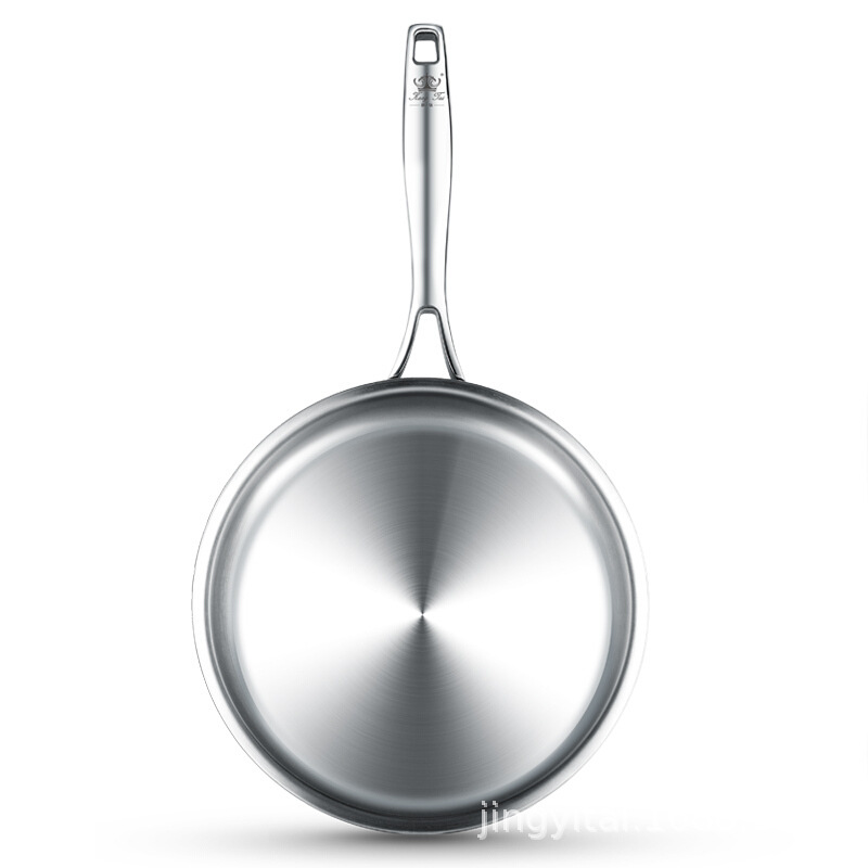Sartén Kangtai de titanio puro, sin recubrimiento, antiadherente, de fondo plano, apta para cocinas de inducción y de gas, utensilios de cocina de 22/24 cm, sartén antiadherente.