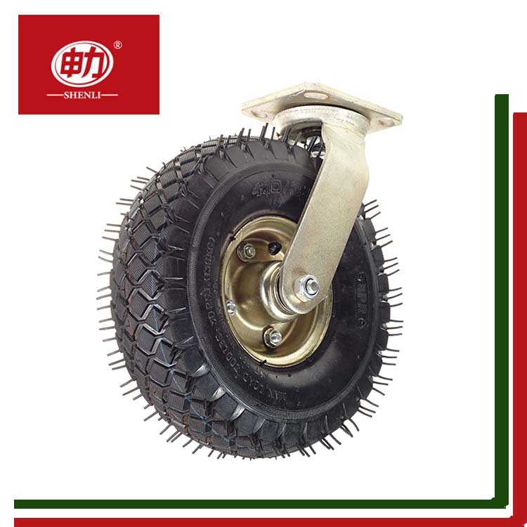 大尺寸橡胶万向轮轮子小底板定向轮脚轮手推车承重静音工业轮子