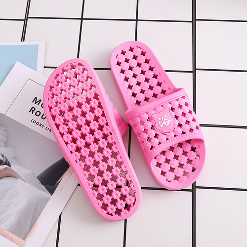 TGL Brand New Material Bathroom Slippers with Hollow Design, Leak-Proof and Anti-Slip Home Slippers for Men and Women, Hotel and Sauna Room Slippers